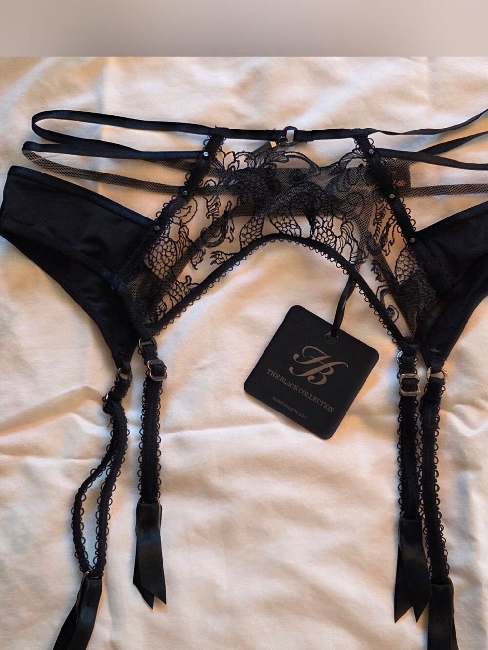 NWT Honey Birdette Yasmina Suspender / Garter Belt Size Small